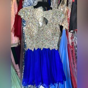 Blue Homecoming/ pageant/ dance/ prom short formal dress